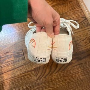 Custom rainbow sun platform converse